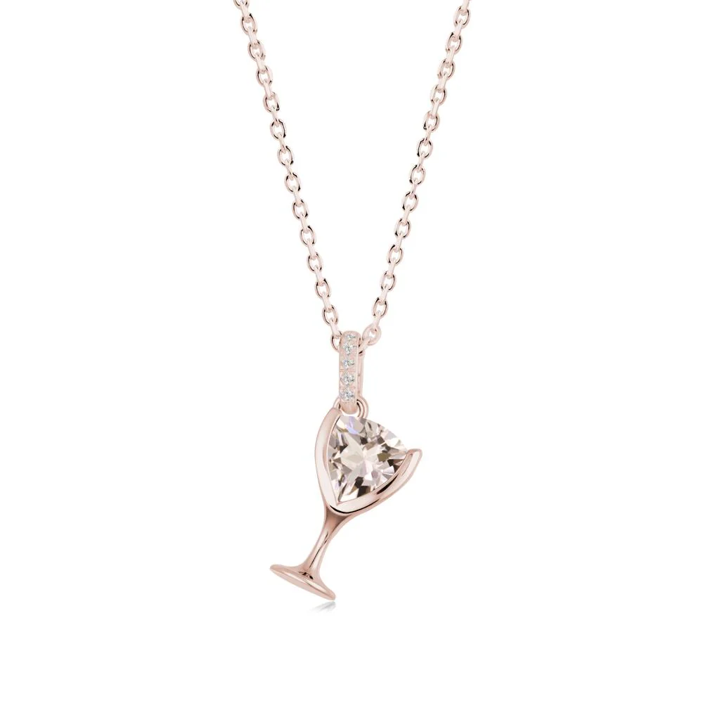 Wine Glass Inspired Morganite Pendant - Image 6