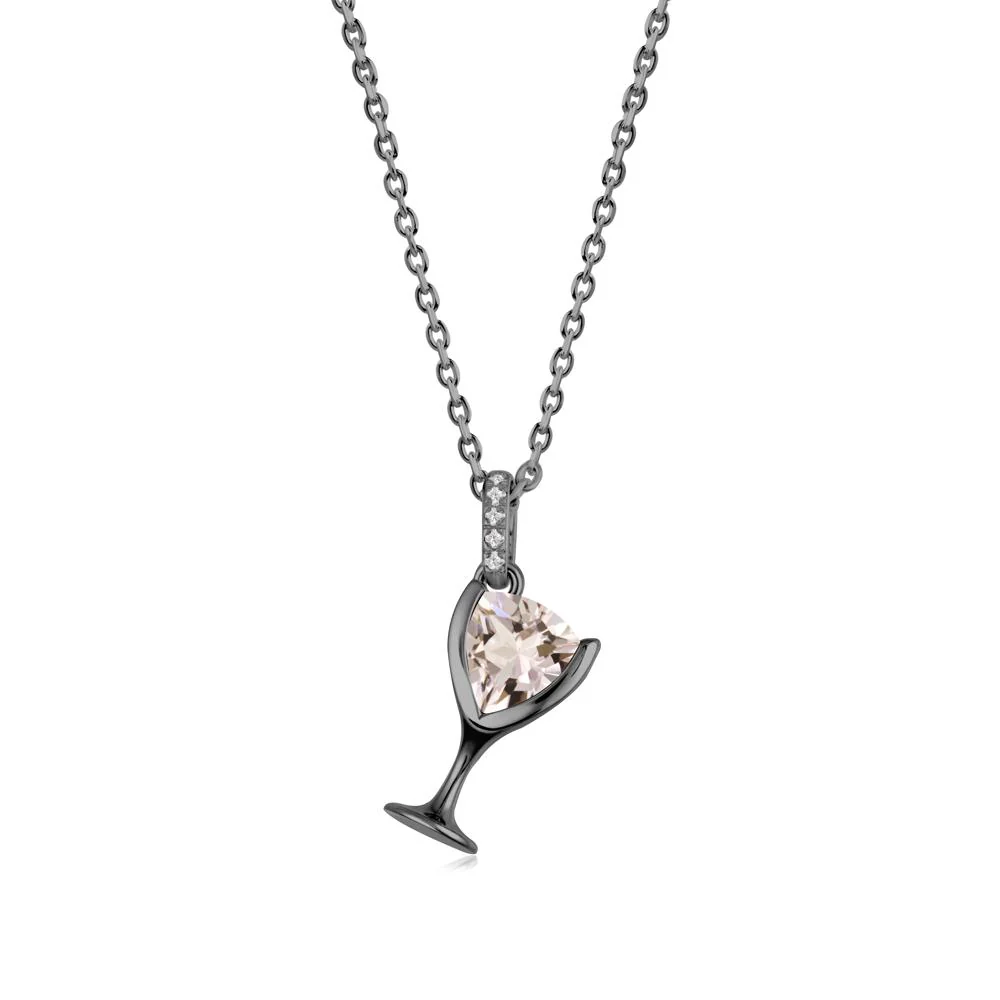 Wine Glass Inspired Morganite Pendant - Image 8