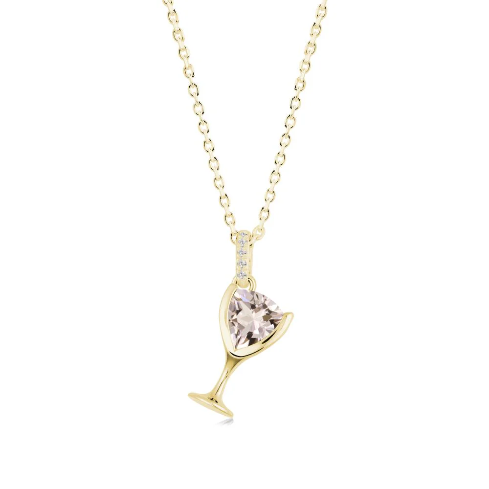 Wine Glass Inspired Morganite Pendant - Image 9
