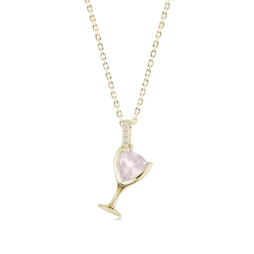 Wine Glass Inspired Rose Quartz Pendant - Image 6