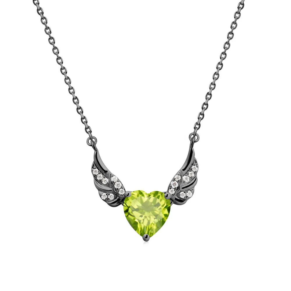 Winged Heart Shaped Peridot Pendant - Image 7