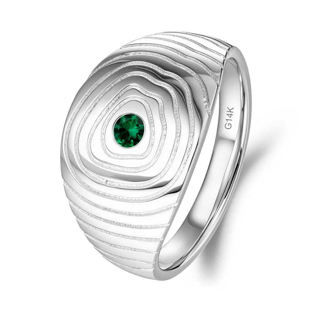 Wood Grain Emerald Statement Ring - Image 5