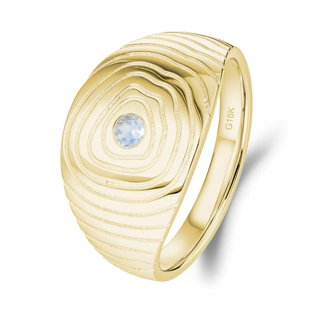 Wood Grain Moonstone Statement Ring - Image 3