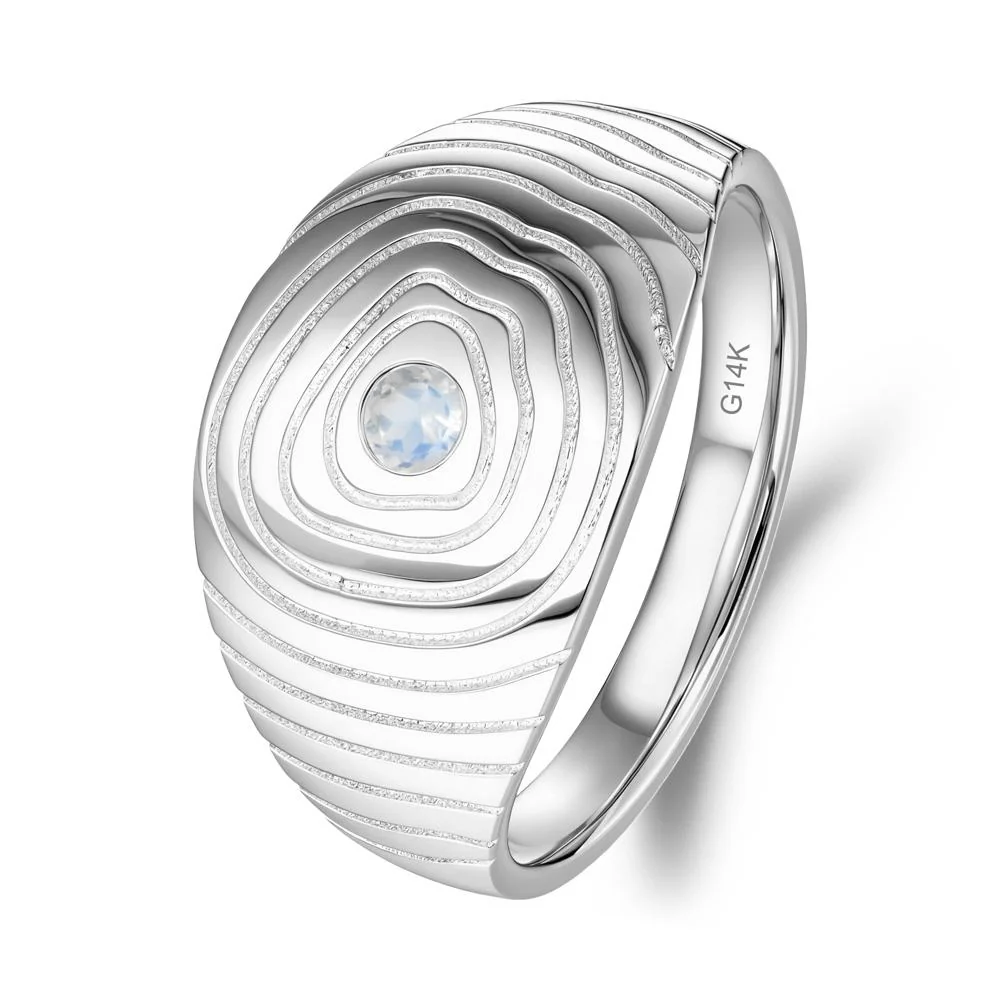 Wood Grain Moonstone Statement Ring - Image 6