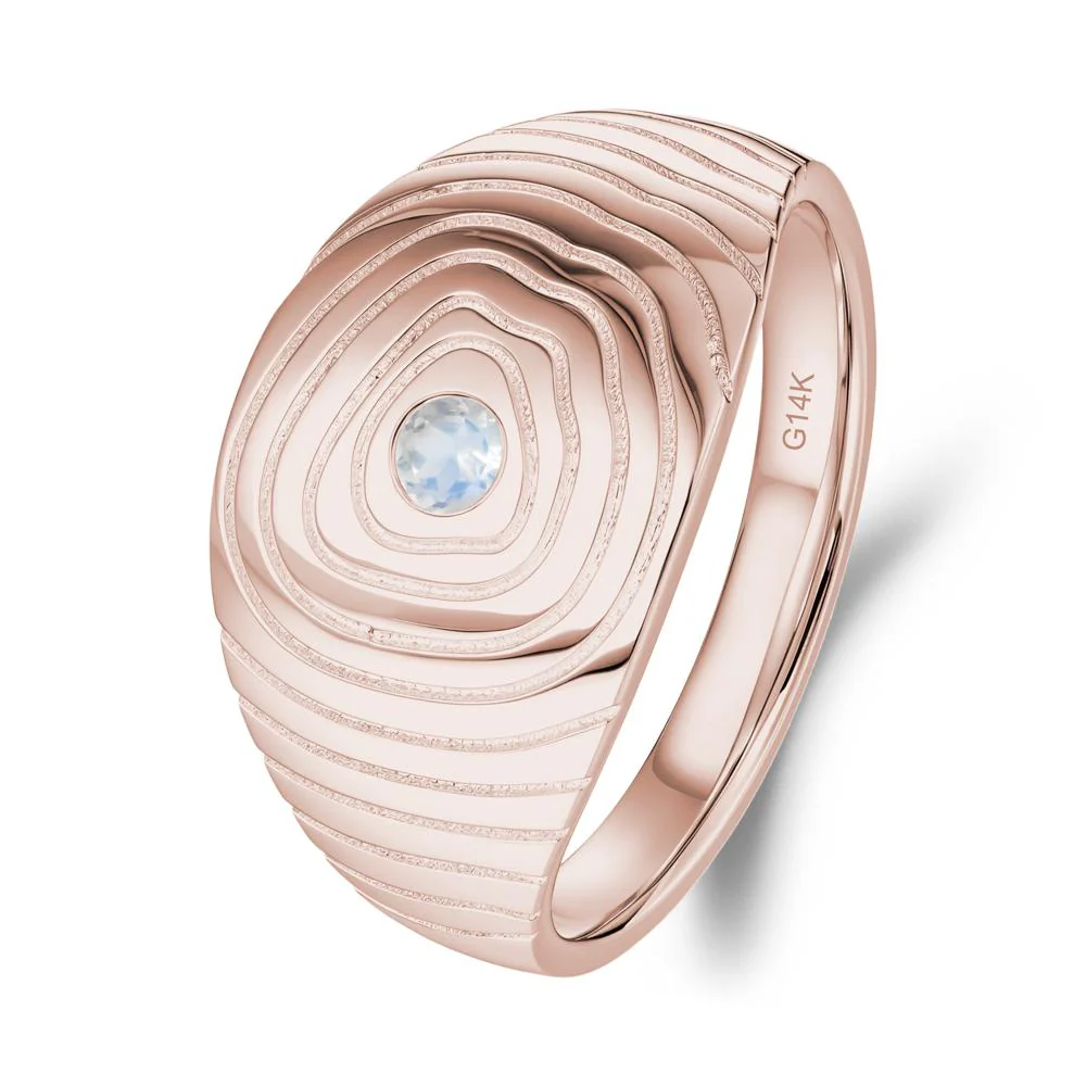 Wood Grain Moonstone Statement Ring - Image 8