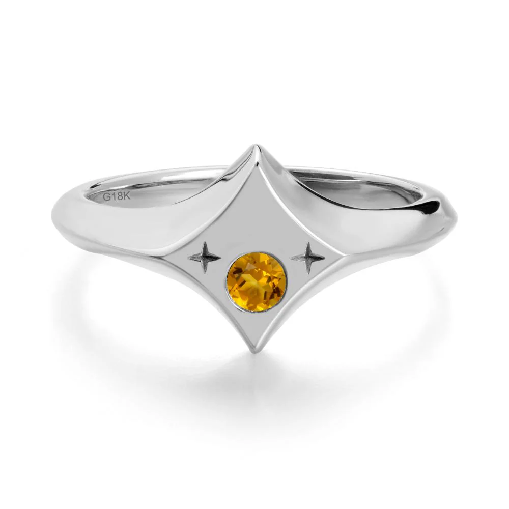 Zodiac Signet Citrine Ring - Image 5